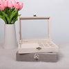 Flannel box jewelry necklace ring storage box earrings eardrop storage box Korean single-layer flannel jewelry box wholesale