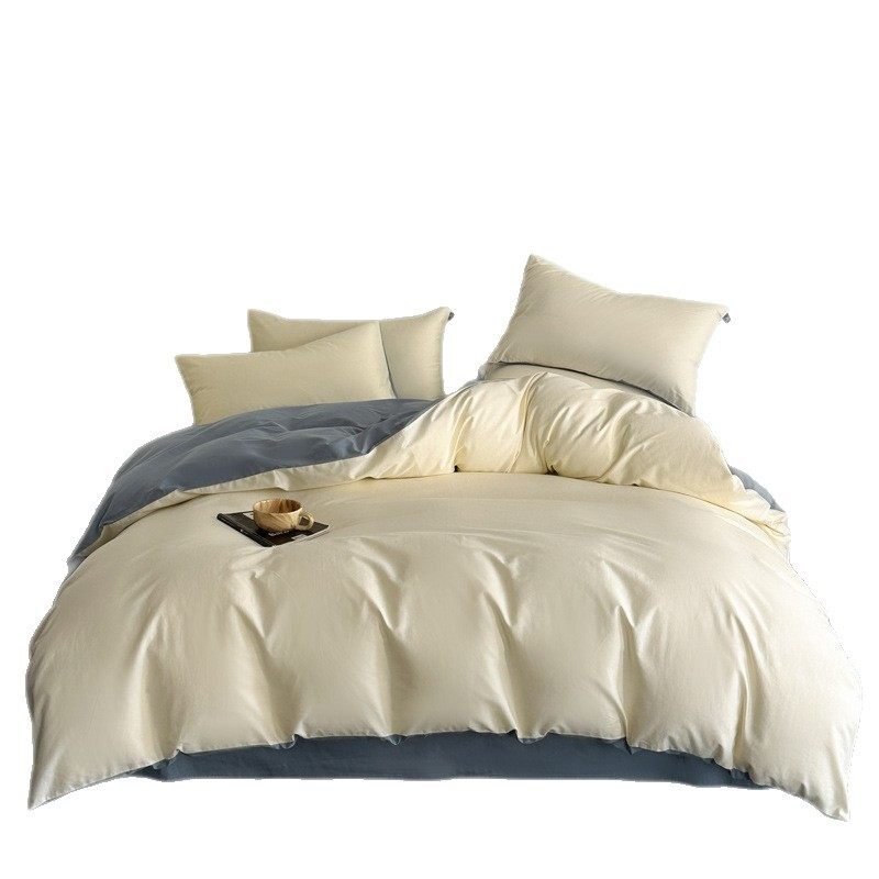 100 Pure Cotton Four-Piece Bed Set 2025 New Bed Bed Sheets Quilt Cover Four-Season Universal Three-Piece Fitted Bed Sheets Set 4