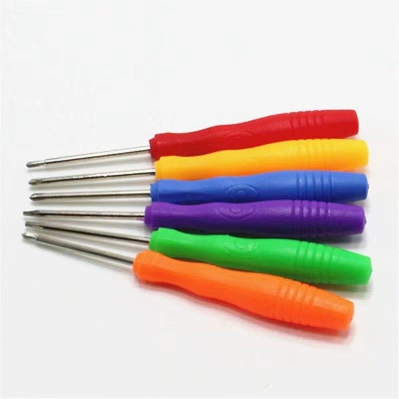 彩色迷你螺丝刀 2.0十字一字型梅花批头小螺丝刀起子拆机配送工具