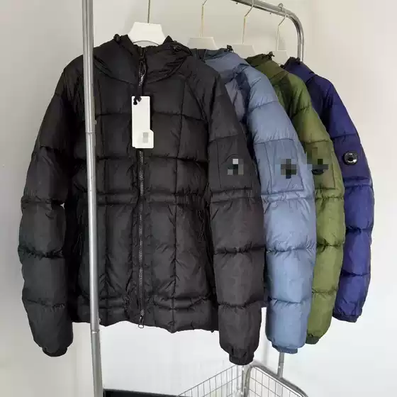 Cross-Border European and American C-Style Cotton Jacket, Lens Coat, Autumn and Winter Trendy Brand Thickened Warm Hooded Badge Top