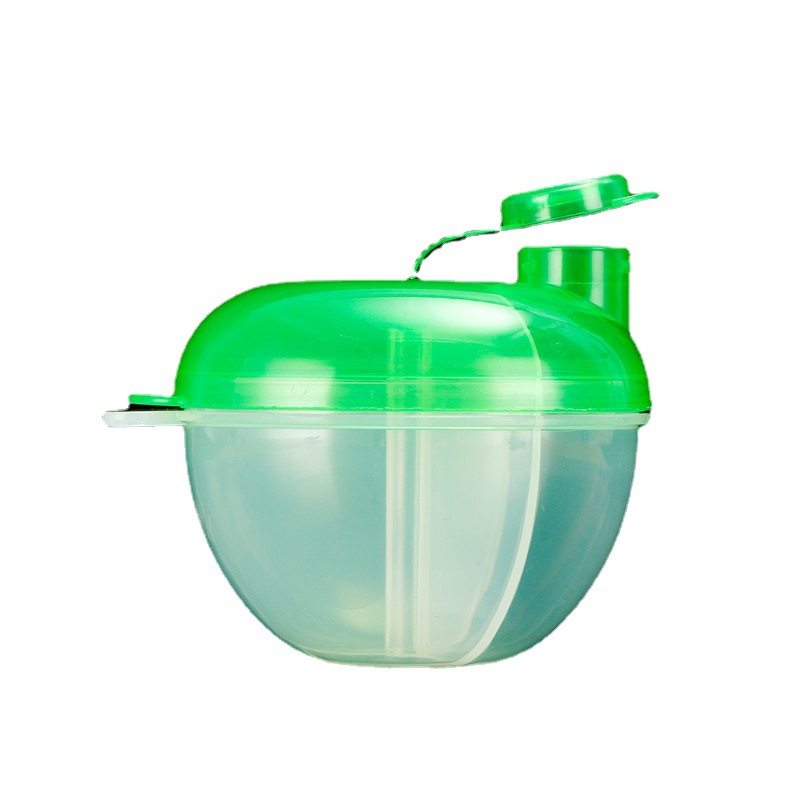 Cross-Border Baby Portable Milk Powder Compartment Box Factory Baby Milk Powder Can Three Compartments Apple Milk Powder Compartment Manufacturer Production and Wholesale