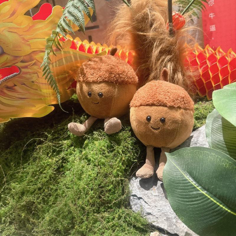 Jelly Acorn Hazelnut Plush Toy Fun Chestnut Doll Cute Pine Cone Nut Doll Kidsren's Gift Batch