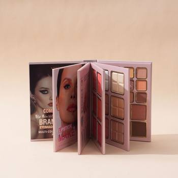 Cross-Border Book 5-Layer Eyeshadow Palette Multi-Use Pearlescent Matte Earth Tones 78 Colors Eyeshadow Book Export Foreign Trade