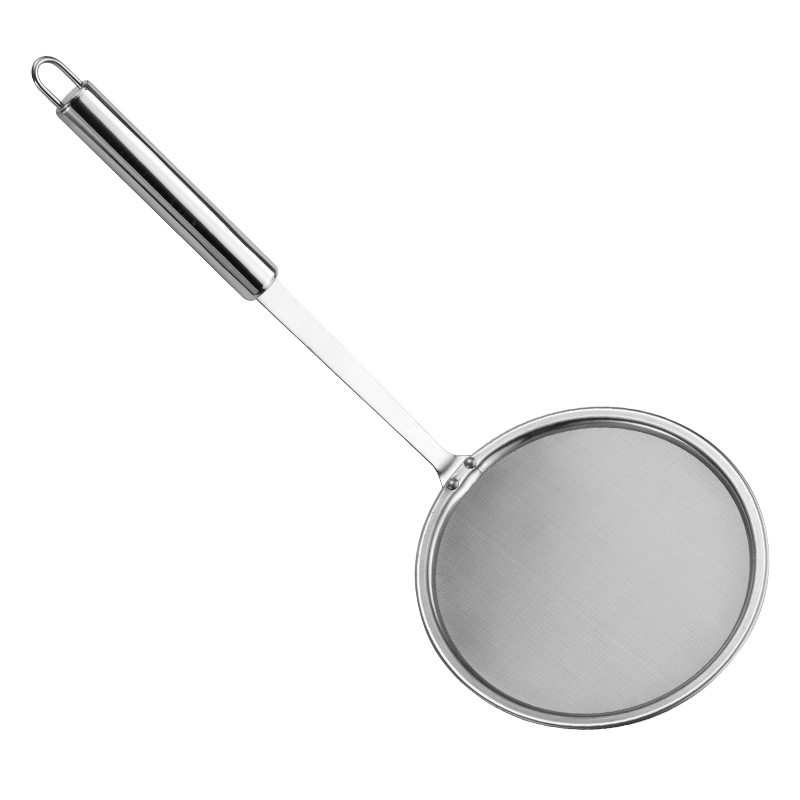 304 Stainless Steel Frying Hot Pot Strainer Oil Filter Kitchen Soy Milk Fruit Filter Oil Separator Spoon Gadget Anti-Oil Splash