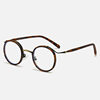 New fashion trend retro Japanese round frame glasses frame men's and women's TR90 transparent plain anti-blue light glasses frame
