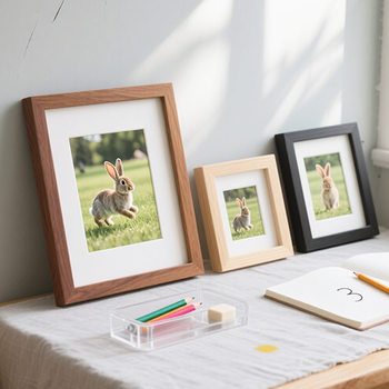 Wooden Photo Frame Empty Frame Wall Hanging 10inch 12inch a 4inch Modern Minimalist Manufacturer Wholesale Direct Sale