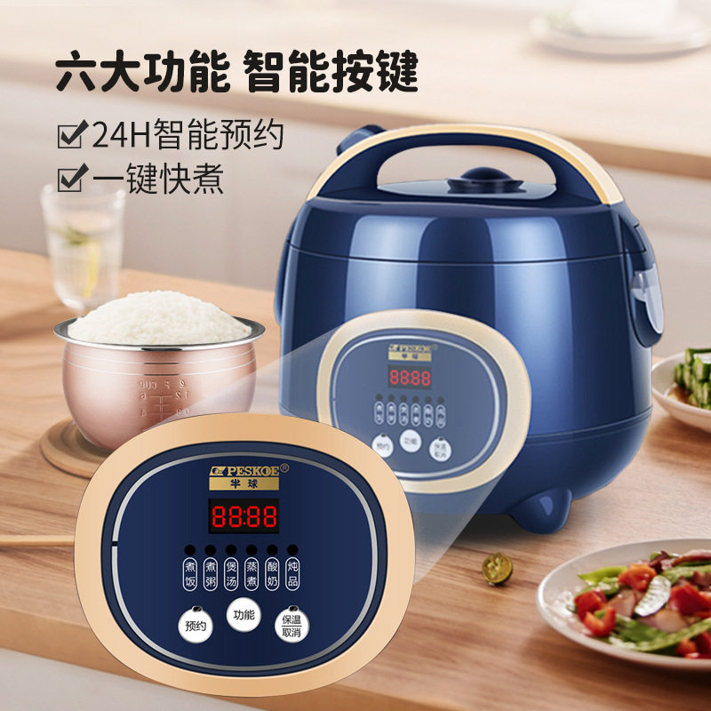 Electric rice cooker household 2-4 people factory wholesale small mini intelligent multi-functional porridge electric rice cooker a generation of hair