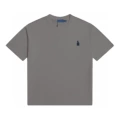 T-shirt dark gray green label