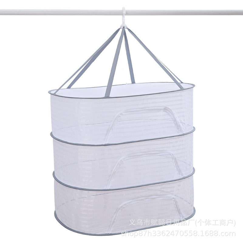 Multi-Functional Fish Drying Net, Multi-Layer Rectangular Portable Foldable Drying Net, Outdoor Insect-Proof Drying Basket for Drying Goods