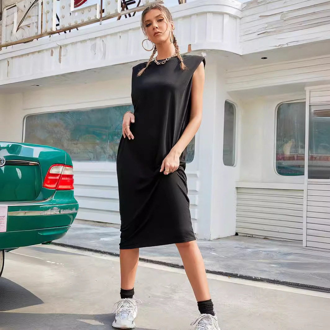 Loose Fit Casual Solid Color Dress Comfortable Fabric Versatile Style Perfect for Everyday Wear Wholesale Available