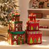 Christmas Decorations Gift Box Ornaments Props Pile Shopping Mall Shop Window Festive Atmosphere Scene Layout