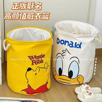 Fabric Folding Dirty Clothes Basket Cartoon Series Household Clothes Desktop Finishing Storage Bucket Bathroom Dirty Clothes Storage Basket