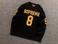 E589#Long sleeve football jersey black