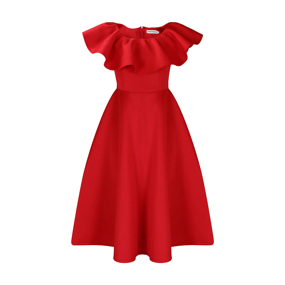 Elegant Ruffle Hem Maxi Dress Fashionable Sophisticated Perfect for Parties Available for Wholesale