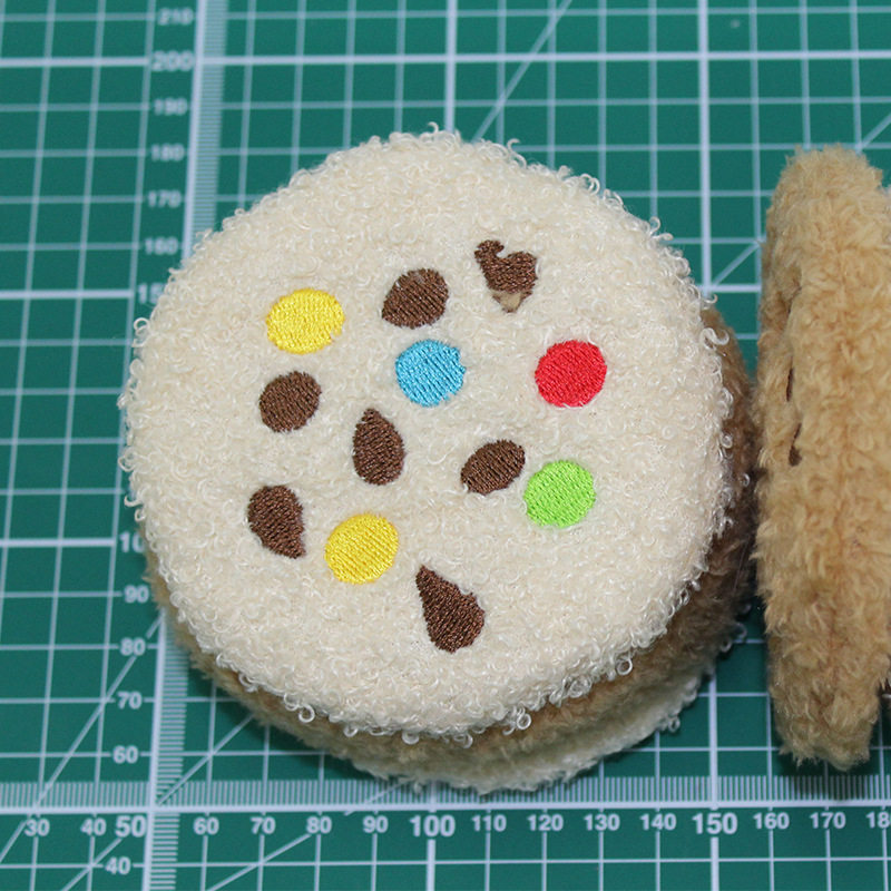 Sugar Bean Cookies Donut Plush Coin Purse Creative Key Bag Niche Cute Cookie Earphone Storage Bag