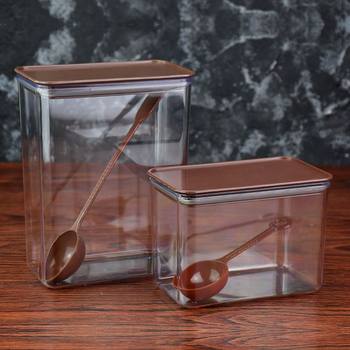 Milk Tea Shop Supplies Plastic Sealed Cans Powder Box Square Fruit Shop Storage Cans Square Bean Barrels Free Shipping