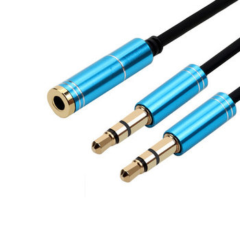 3.5mm Two-In-One Audio Cable, One Female to Two Male Audio Conversion Cable, One-To-Two Speaker Sharing Cable