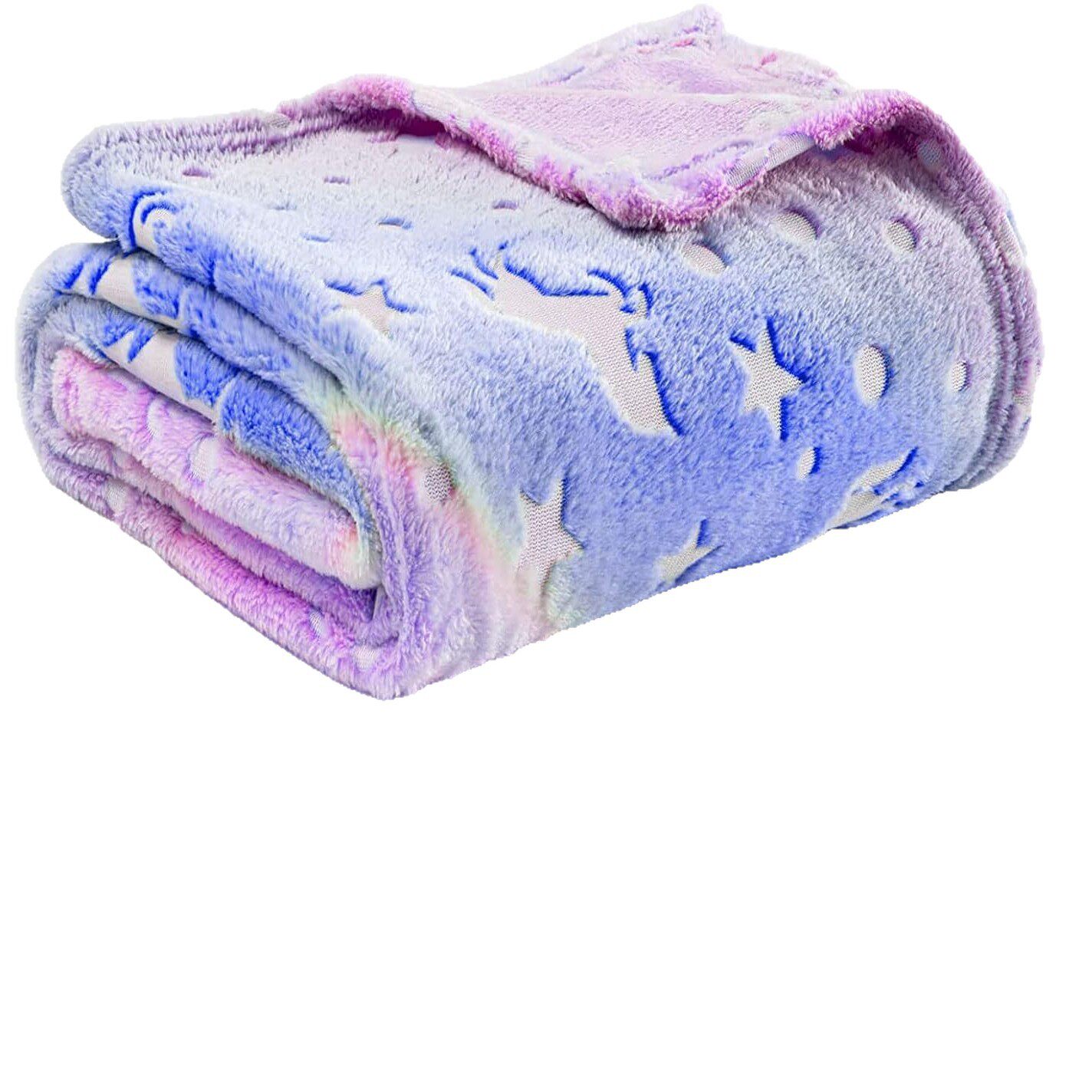 Office Children's Air Conditioning Blanket Ready-Made Blanket Super Soft Flannel Luminous Blanket Kindergarten Nap Blanket