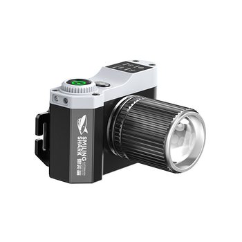 Cross-Border Rotating Zoom, Waving Sensor, Three-Speed Adjustment Headlight, Dual-Button Outdoor Headlight, High-Brightness Head-Mounted Light