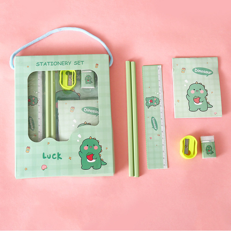 Children's Stationery Set Primary School Students Reward Small Gift Pencil Six-Piece Set School Supplies Stationery Wholesale