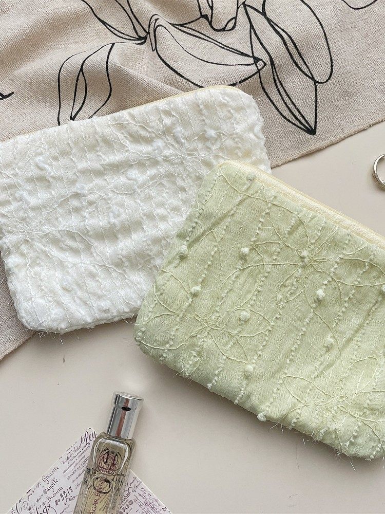 55153 Three-Dimensional Chiffon Flower Coin Purse, Miscellaneous Key Organizer, Carry-On Cosmetics Lipstick Storage Bag