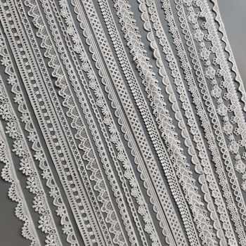 New Embroidered Water-Soluble Lace Milk Silk Single and Double-Sided Small Flower Wave Lace Barcode Cut Out Clothing Accessories