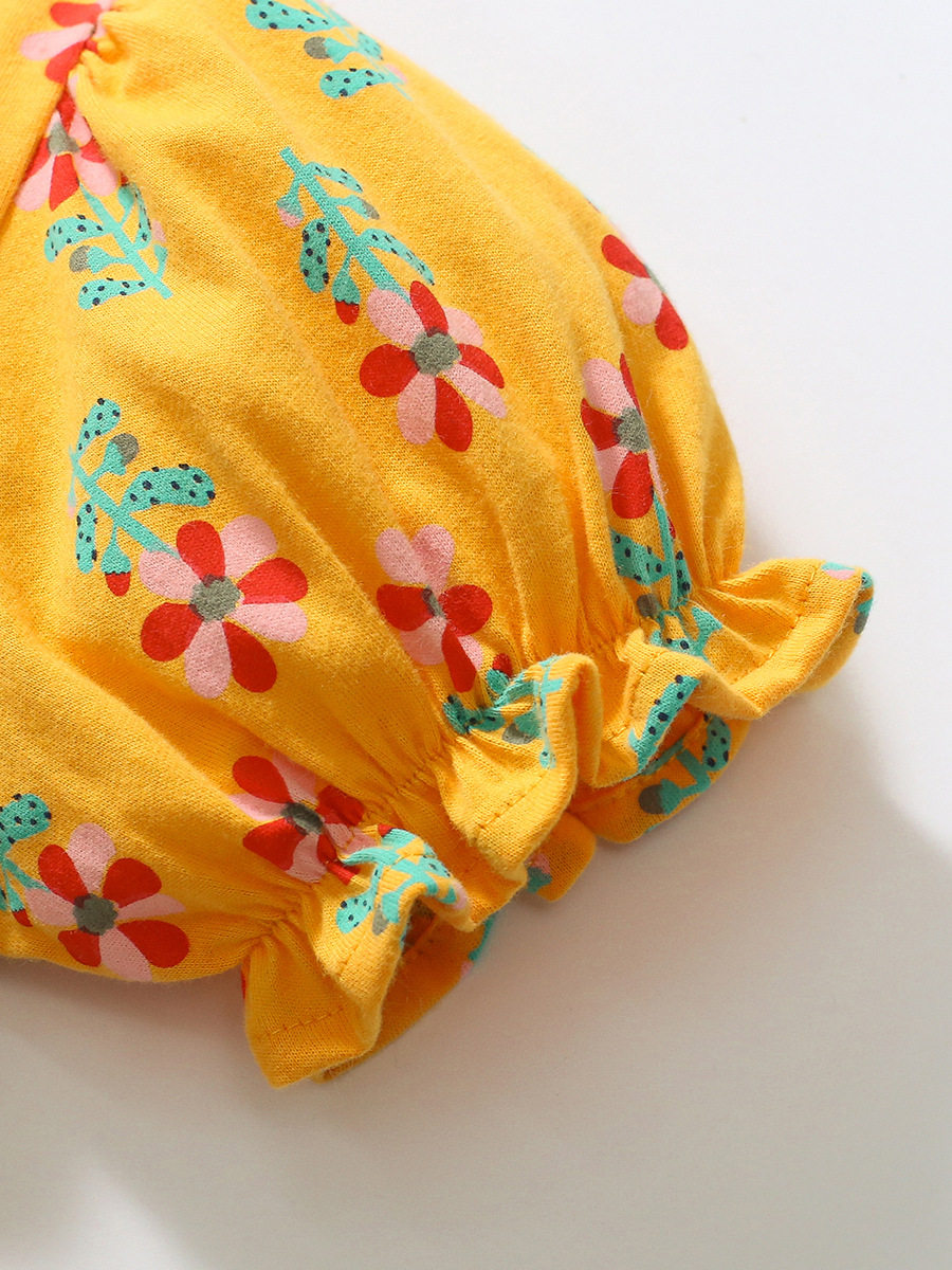 Girls' Princess Dress, Summer Cotton Open-front Peter Pan Collar Girls' Skirt, Kids' Short-sleeve Dress