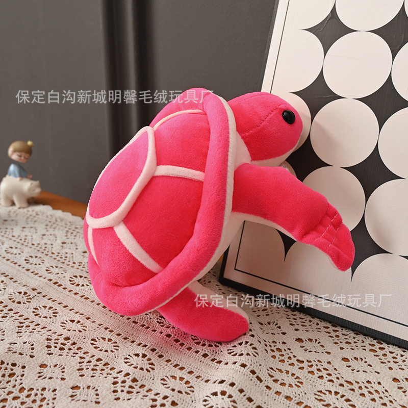 跨境仿真海龟毛绒玩具金钱龟公仔胖版乌龟抱枕厂家现货批发大眼龟