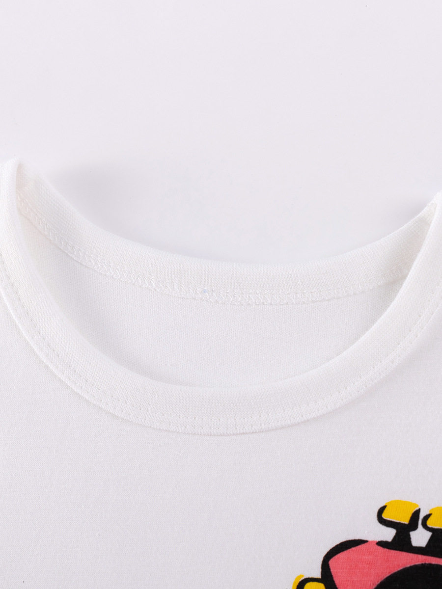 Summer Casual Kids' Set, Cartoon Car Boys' Outfit, [Style] Kids' Clothing