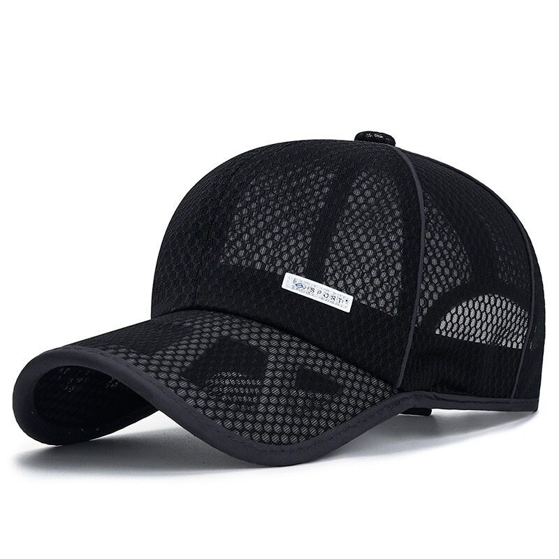 镂空网眼透气棒球帽夏季防晒遮阳楼控檐帽子男户外运动活动鸭舌帽