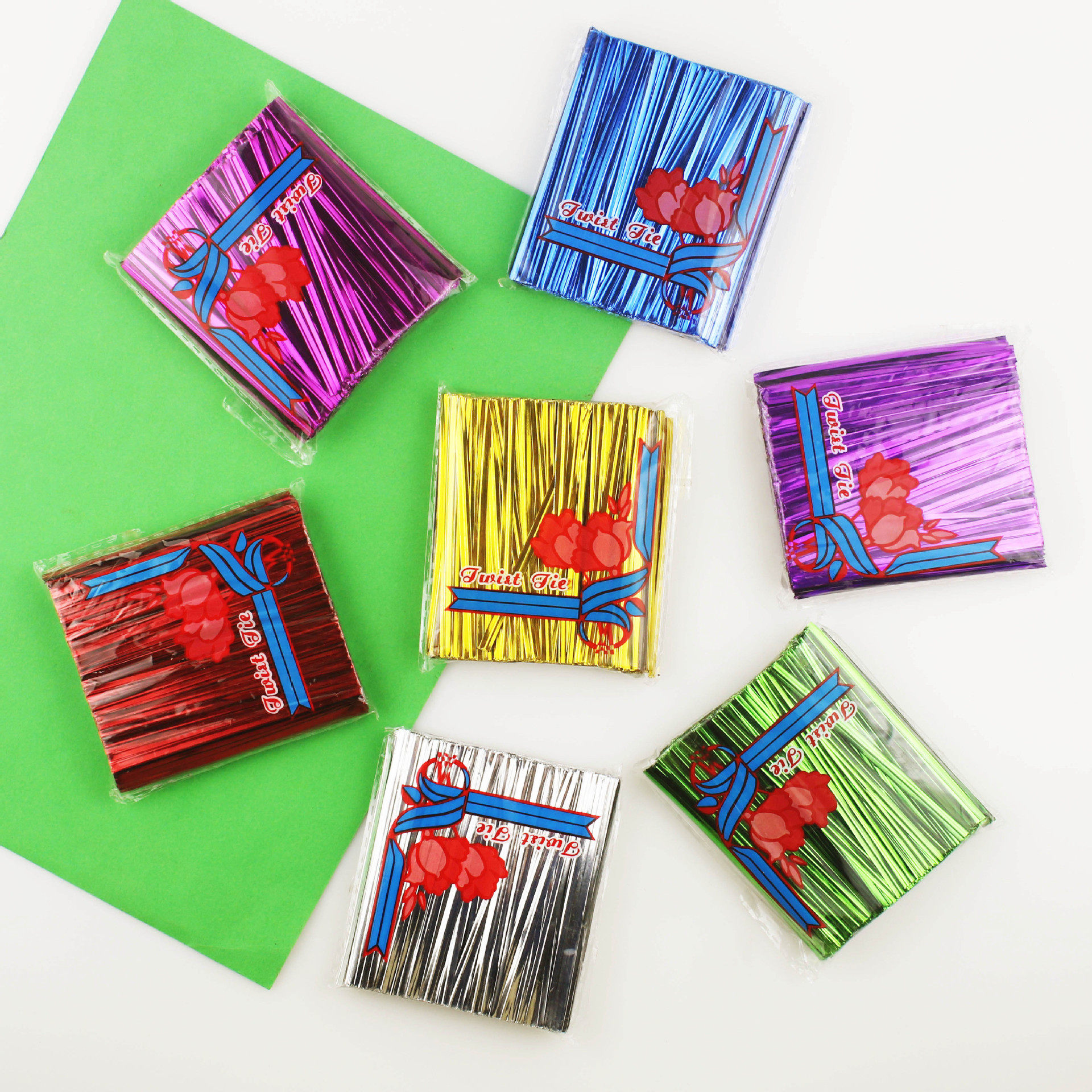 Wholesale 8cm color ribbon gold and silver ribbon sealing strip bread cake agricultural product packaging sealing gold and silver thread