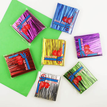 Wholesale 8cm color ribbon gold and silver ribbon sealing strip bread cake agricultural product packaging sealing gold and silver thread