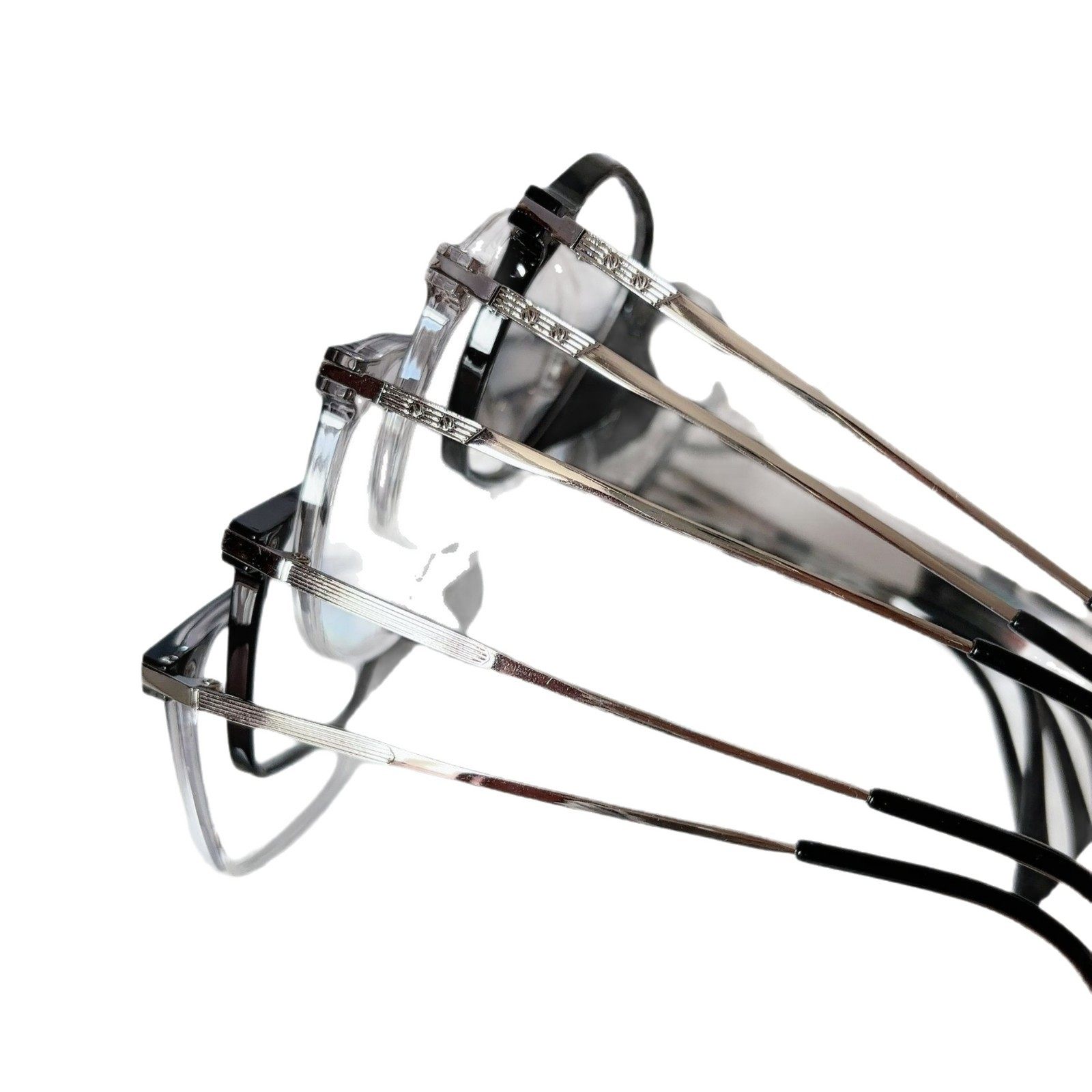 Gold-Plated Ultra-Light Pure Titanium Myopia Glasses Frame, Trendy Retro Plain Oval Polygonal Gradient Plain Lens Eyeglass Frame