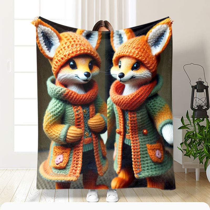 Amazon Digital Single-sided Printed Flannel Blanket Custom Thickened Lunch Break Student Dormitory Office Air-conditioning Blanket