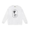 [pure cotton round neck sweatshirt] w119 white
