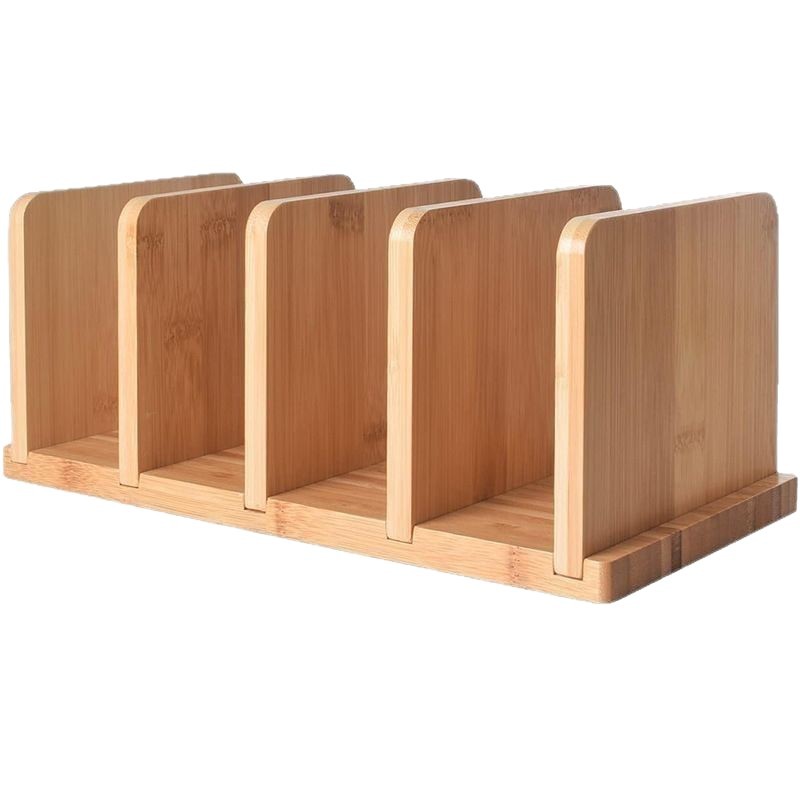 Spot Solid Wood Book Compartment Rack Office Desktop File Storage Rack Creative Tablet Holder