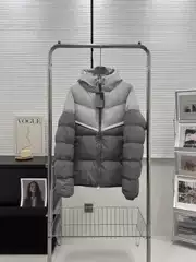 Original Order Winter New Small Hook Embroider Color Matching Hooded Casual Sports Couple Cotton Clothing 163-8178