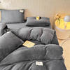Thickened Milk Velvet Four-Piece Set, Winter Warm Flannel Fleece-Lined Double-Sided Three-Piece Bed Bed Sheets Quilt Cover, Maternal and Infant Grade