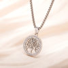 Tohm Tree of Life Titanium Steel Pendant Clavicle Chain Fashionable and Unique Hollow Stainless Steel Peace Tree High-End Necklace