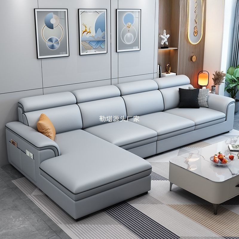 欧式客厅布艺沙发小户型简约现代免洗科技猫抓布整装组合家具