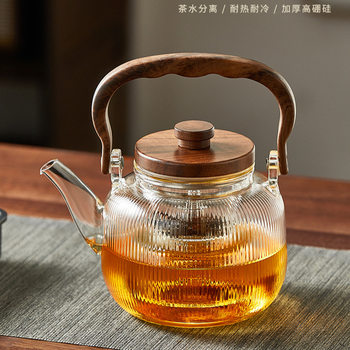Glass Teapot Kettle Household High Temperature Resistant Teapot 2025 New Office Electric Ceramic Stove Kettle Set