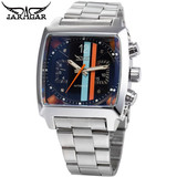 Aliexpress JARAGAR Square TV Date Мужские автоматические механические часы со стальным ремешком Мужские часы с датой по телевизору