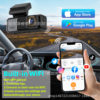 New Cross-Border Car 4K High-Definition Front and Rear Dual Recording Wifi Mobile Phone Connection Gps Tracking Adas Driving Recorder