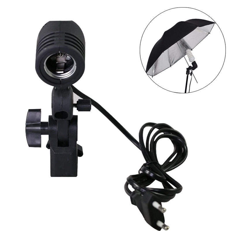 Live single lamp holder E27 screw with umbrella hole electronic flash lamp holder photography bulb power lamp holder with switch