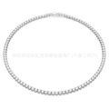 Buckle full of diamonds white gold and white diamond necklace