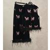 New Chinese Style Black and Pink Butterfly Heavy-Duty Fur Vest 2025 New Early Autumn Classy Chinese Style Women's Suit