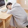 Blanket Shawl 2023 New Style Cape Style Thickened fleece-lined Double Layer Warm Office Nap Student Blanket Winter