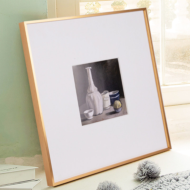 Simple aluminum alloy photo frame narrow side creative frame 30*30 33*33 45*45 50*50 puzzle frame frame