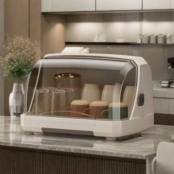 Desktop Cup Storage Rack Water Cup Storage Box Dustproof Glass Tea Cup Tray Drain Rack Household Cup Holder