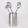 Thickened Stainless Steel Chopsticks Holder Tableware Barrel Kitchenware Storage Barrel Kitchenware Round Hole Hollow Drain Tube Chopsticks Cage